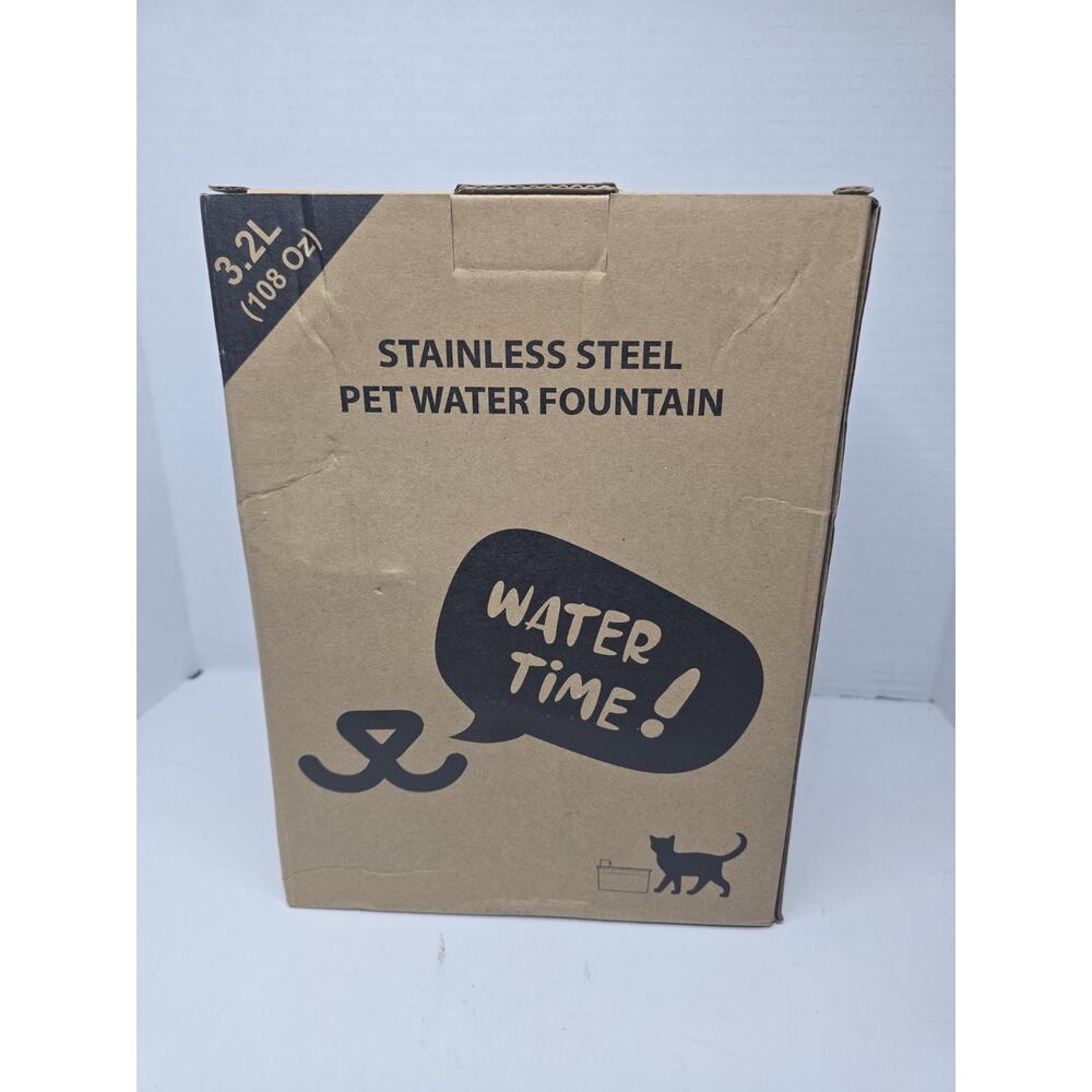 Vetiflow Stainless Steel 3.2L Pet Water Fountain Triple-Defense PRO Technology